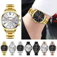 Fake Three-eye Men's Steel Belt Business Casual Quartz Watch