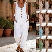 Women's Casual Sleeveless Loose Jumpsuit