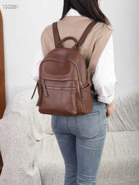 Women's Backpack Large Capacity New Fashionable And Easy-to-match Soft Leather