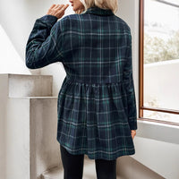 Lady Style Blouse With Green Stripes