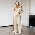 Womens Casual Hooded Cardigan Top And Pants Fashion Set