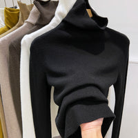 New Fallwinter High-neck Base Sweater With A Cozy Layered Look