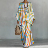 Loose Dopamine-Boosting Holiday Two-Piece Set Vacation Style