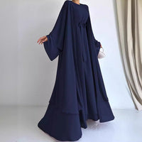 Womens Ethnic-style Solid-color Elegant Dress Casual Loose Jacket