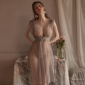 Sexy Pajamas Women's Summer Transparent Lace Slip Nightdress