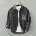 Japanese Vintage Long Sleeve Shirt Men's Fashion