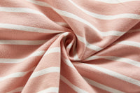 Treasure Long-sleeved Striped Top And Shorts Two-piece Set