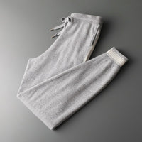 Leisure Sports Cashmere Men's Round Neck Sweater Suit