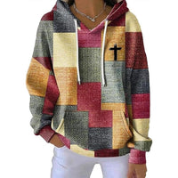 Stylish Casual Womens Hoodie With A Classic Plaid Design