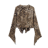 V-neck Fitted Waist Spicy Girl-style Blouse Top