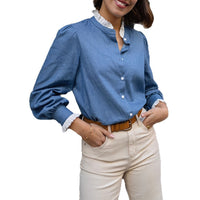 Women's Loose-Fit Casual French-Style Ruffled Blouse