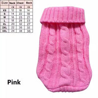 Knitted pet clothing for hairless cats