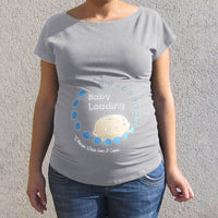 European And American Maternity Short-sleeved T-shirt Gray Plus Size Women's Clothing