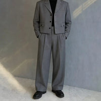 Luxury Single-Breasted Short Men's Suit Two-Piece Jacket And Pants