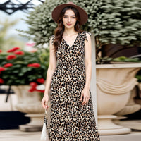 Waist-cinching Sleeveless Beach Vacation Dress