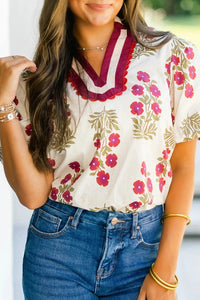 Women's Casual Simple Versatile V-Neck Chiffon Blouse