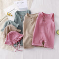 Baby Vest Short Sleeve Rompers New Cotton Double-layer Gauze