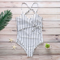 Vertical one-piece swimsuit