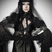 Versatile Edgy Dark-style Chiffon Cover-up For A Cozy Effortless Look