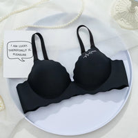 British Letters Girl's Underwear Non-steel Ring Adjustable Gathered Without Trace Bra