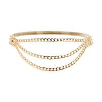 Women's Elastic Spring Three-layer Chain Dress Belt