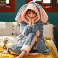 Sweet Fall Pajamas Flannel Nightgown Women