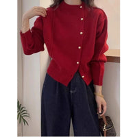 Womens Warm Figure-flattering Knitted Base Sweater