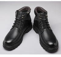 Winter Leather Martin Boots Men's Shoes High Top British