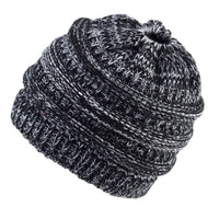 Personalized Women's Ponytail Knitted Wool Hat