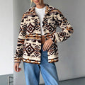 New Women's Plush Printed Jacket Coat