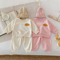 Cute Fish Embroidered Sweater Ankle Banded Pants Suit