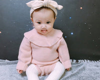Baby Onesies Autumn And Winter Knitwear Baby Romper Turn-up Doll Collar Sweater