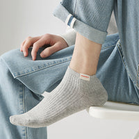 Solid Color Men's Calibration Socks Double Needle Cotton