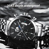 Steel Band Quartz Luminous Waterproof Mechanical Trend Watch