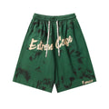 Tie-dyed Letter Shorts Men's Design Sense Niche