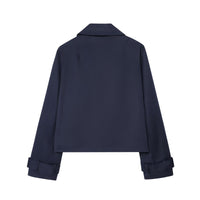 Women's Casual And Fashionable Double Breasted Short Jacket