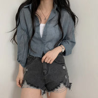 French Top High-grade Cardigan Blouse Shirt