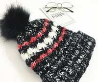 Color-mixing Warm Knitted Scarf Hat Glove Set