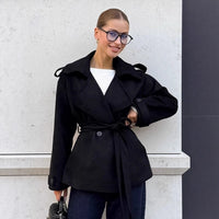 Winter Commuter Thickened Blazer Collar Coat Workwear Women's Dress