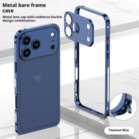 Suitable For 1716promax Seahorse Buckle Frame With Lens Phone Case 15 Metal