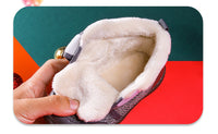 Plush Children's Snow Boots Fashion Cartoon Velcro