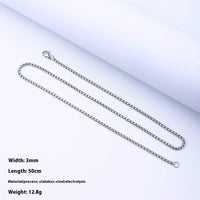 Stainless Steel Square Pearl Chain