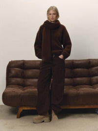 Loose And Idle Knitted V-neck Fashionable All-match Pullover Sweater