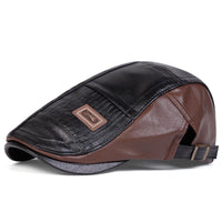 PU Hat Men's Casual Color Matching