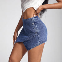Fashionable Irregular Stretchy Sexy Denim Skirt