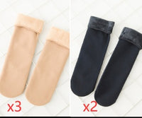Plus velvet thick snow day warm floor socks autumn and winter in the tube home socks men socks couple socks