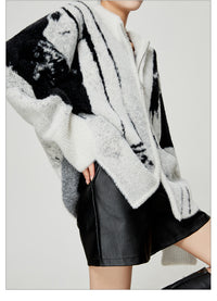 Women's Sweater Lazy Style Zipper Knitted