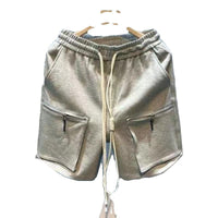 Zipper Workwear With Pocket Shorts Men's American Summer Loose