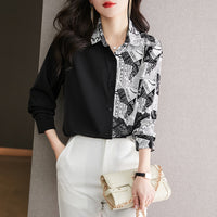 Fashionable Western-style Chic Long-sleeve Chiffon Shirt