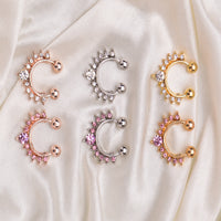 No Holes For Body Piercing With Alloy Diamond False Nose Ring